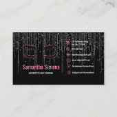 Carte de visite d'extension d'oeil personnalisé (Dos)