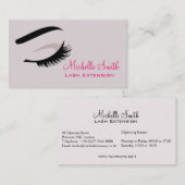 Carte de visite d'extension d'ouverture de l'oeil  (Devant / Derrière)