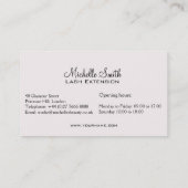 Carte de visite d'extension d'ouverture de l'oeil  (Dos)