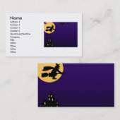 Carte de visite d'Halloween (Devant / Derrière)