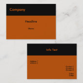 Carte de visite d'Halloween (Devant / Derrière)