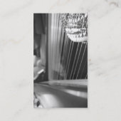 Carte de visite d'harpe noir et blanc (Dos)