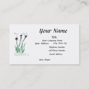 Carte de visite d'herbe aux yeux bleus