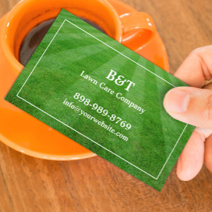 Carte de visite d'herbe de terrain pour l'entretie
