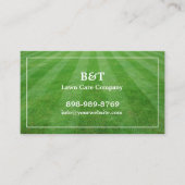 Carte de visite d'herbe de terrain pour l'entretie (Devant)