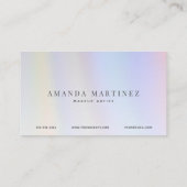 Carte de visite d'hologramme violet (Dos)