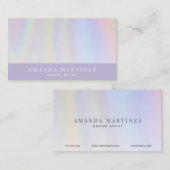 Carte de visite d'hologramme violet (Devant / Derrière)