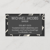 Carte de visite d'hommes de coiffeur de (Dos)