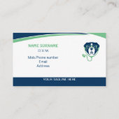 carte de visite d'hôpital vétérinaire (Dos)