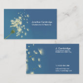 carte de visite d'horloge de pissenlit (Devant / Derrière)