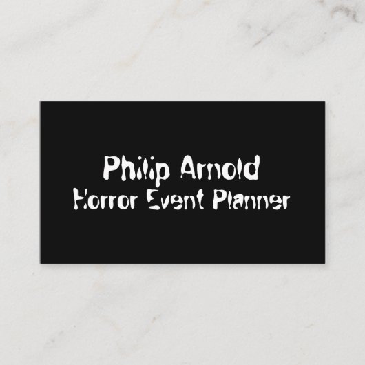 Carte de visite d'horreur (Devant)