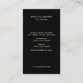 Carte de visite d'huile d'ananas noir Faux (Dos)