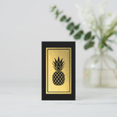 Carte de visite d'huile d'ananas noir Faux (Debout devant)