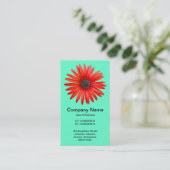 Carte De Visite Diable Rouge - Turquoise (Debout devant)