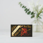 Carte De Visite Diable Vintage Sombre (Debout devant)