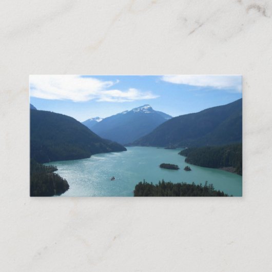 Carte De Visite Diablo Lake Washington State Nature Photography (Devant)