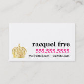 Carte De Visite Diadème audacieux de boutique de la mode 311 (Dos)