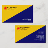 Carte De Visite Diagonal - Marine ambrée et profonde (Devant / Derrière)