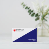 Carte De Visite Diagonal - Marine blanche et profonde (Debout devant)