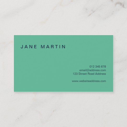 Carte De Visite Diagonal moderne bleu et turquoise ombre (Dos)