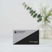 Carte De Visite Diagonal - Noir avec gris (Debout devant)