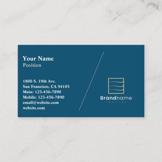 Carte de visite diagonal professionnel (Devant)