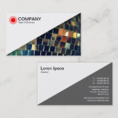 Carte De Visite Diagonal V2 - Blanc - Bal miroir (Devant / Derrière)