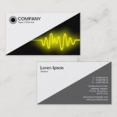 Carte De Visite Diagonal V2 - Blanc - Jaune (Devant / Derrière)