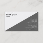 Carte De Visite Diagonal V2 - Blanc - Jaune (Dos)