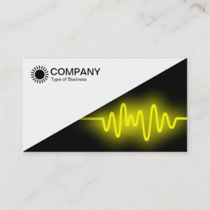 Carte De Visite Diagonal V2 - Blanc - Jaune