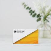 Carte De Visite Diagonal V2 - Blanc - Marbre orange (Debout devant)