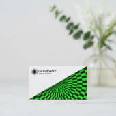 Carte De Visite Diagonal V2 - Blanc - Op Art Green (Debout devant)