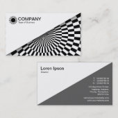 Carte De Visite Diagonal V2 - Blanc - Op Art noir et blanc (Devant / Derrière)