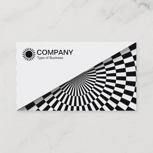 Carte De Visite Diagonal V2 - Blanc - Op Art noir et blanc (Devant)