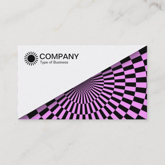 Carte De Visite Diagonal V2 - Blanc - Op Art Violet (Devant)