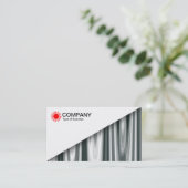 Carte De Visite Diagonal V2 - Blanc - Rideaux argentés Abstrait (Debout devant)