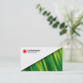 Carte De Visite Diagonal V2 - Blanc - Vague verte Abstact (Debout devant)