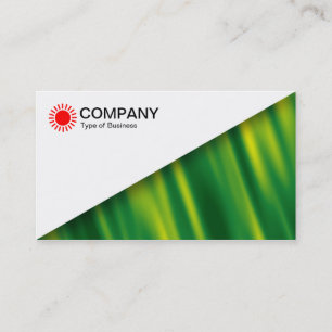 Carte De Visite Diagonal V2 - Blanc - Vague verte Abstact