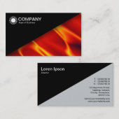 Carte De Visite Diagonal V2 - Noir - Abstrait 120716(08) (Devant / Derrière)