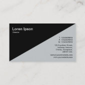 Carte De Visite Diagonal V2 - Noir - Bling (Dos)