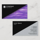 Carte De Visite Diagonal V2 - Noir - Interférence pourpre (Devant / Derrière)