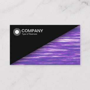 Carte De Visite Diagonal V2 - Noir - Interférence pourpre