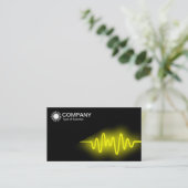 Carte De Visite Diagonal V2 - Noir - Jaune (Debout devant)