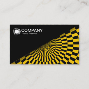 Carte De Visite Diagonal V2 - Noir - Op Art Amber