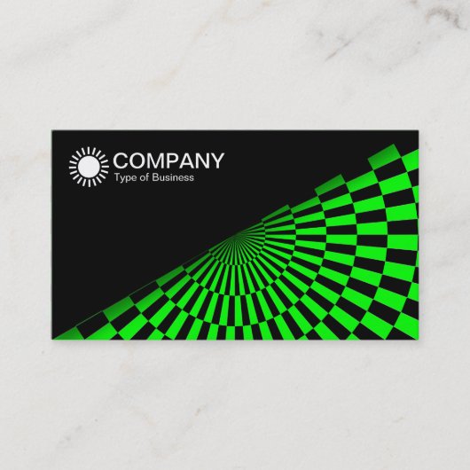 Carte De Visite Diagonal V2 - Noir - Op Art Green (Devant)