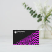 Carte De Visite Diagonal V2 - Noir - Op Art Magenta (Debout devant)