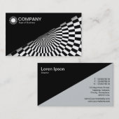 Carte De Visite Diagonal V2 - Noir - Op Art Noir et Blanc (Devant / Derrière)
