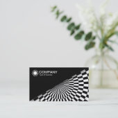 Carte De Visite Diagonal V2 - Noir - Op Art Noir et Blanc (Debout devant)