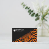 Carte De Visite Diagonal V2 - Noir - Op Art Orange (Debout devant)