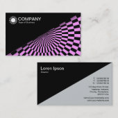 Carte De Visite Diagonal V2 - Noir - Op Art Violet (Devant / Derrière)
